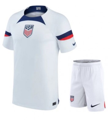 Förenta staterna Hemmakläder Barn VM 2022 Kortärmad (+ Korta byxor)
